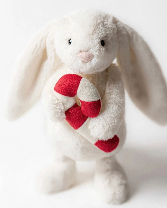 Jellycat Bashful Bunny With Candy Cane-Christmas gifts | eBay