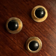 Set of Tuxedo Dress Shirt Studs or Cuff links. Onyx Stones on Gold Tone Plate.