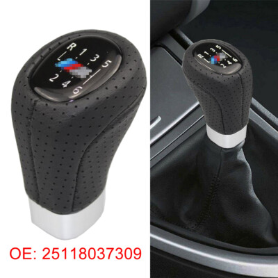 Für BMW E81 E82 E87 6-Gang Schaltknauf M-Sport Leder Schalthebel Shift