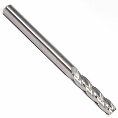 Fullerton Tool 27349 3/8 Diameter x 3/8 Shank x 1/2 LOC x 2-1/2 OAL 3 Flute Uncoated Solid Carbide Radius End Mill 