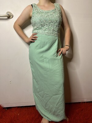 Vintage UK 1960s Frenchie Mint Green Empire Waist Maci Dress Beaded Lace AU 12 | eBay Vintage UK 1960s Frenchie Mint Green Empire Waist Maci Dress Beaded Lace AU 12 | eBay