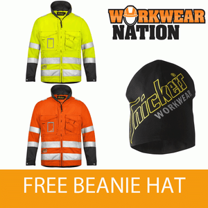 Snickers 1633 Intenso Trabajo Alta Visibilidad Chaqueta, Class 3 Gorro Gratis Snickers 1633 Intenso Trabajo Alta Visibilidad Chaqueta, Class 3 Gorro Gratis