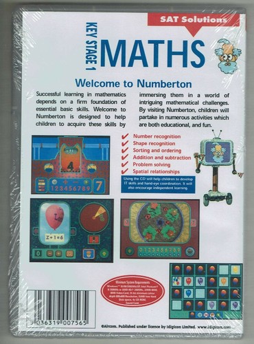 Maths: Welcome To Numberton: Key Stage 1 CD-ROM for PC - Picture 2 of 3