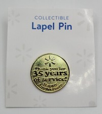 Walmart Limited Collectible Mr. 35 Years of Service Metal Pin. *RETIRED PIN*