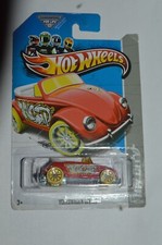 2012 Hot Wheels Volkswagen Beetle Red Yellow Tires HW City MIC Factory Sealed