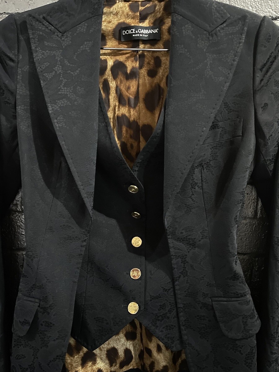 パンツ DOLCE & GABBANA STRAIGHT-LEG GABARDINE TUXEDO TROUSERS Wool gabardine tuxedo pants in Black for Women