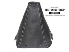 SCHALTMANSCHETTE SCHALTSACK FÜR NISSAN PATHFINDER R51 05-09 LEDER NAHT WEISS