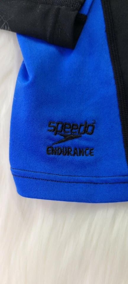 Camiseta deportiva Speedo L Endurance negra y azul de rendimiento ENVIADA RÁPIDAMENTE 💨 Foto 3 de 4