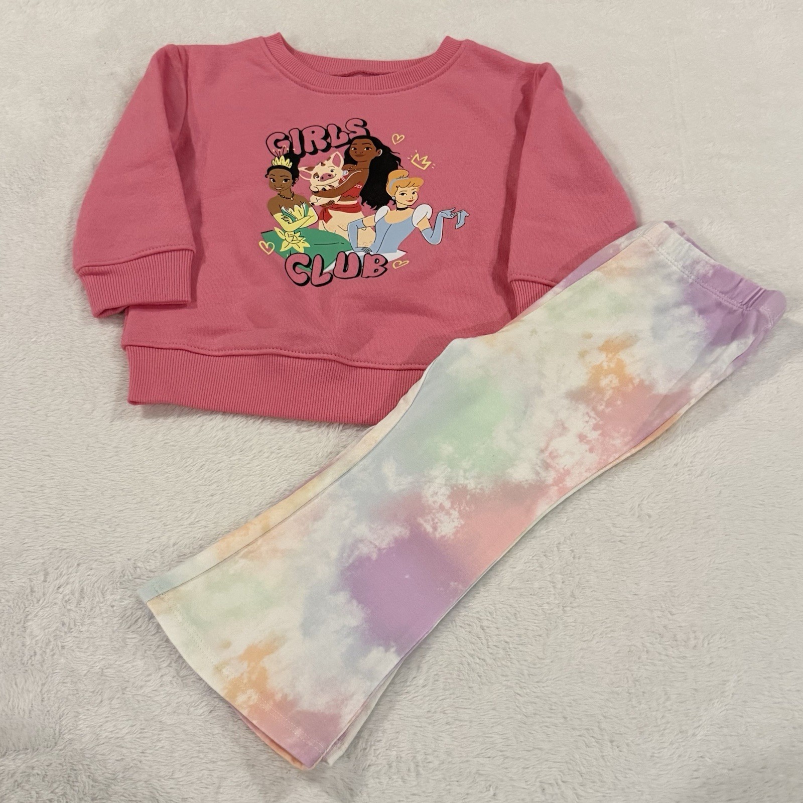 Disney Baby Girl 18M Princess Frozen Elsa Lot 9Pcs Dress Sweatshirt Pant Set NEW image 2