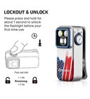 Olight Oclip Pro 3-LED Clip-On Flashlight Red White Blue American Flag Design — photo 4