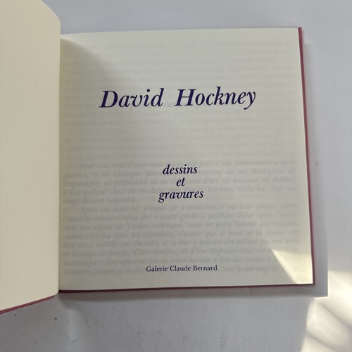 David Hockney Dessins Et Gravures by Galerie Claude Bernard 1975 Hardcover - Picture 4 of 8