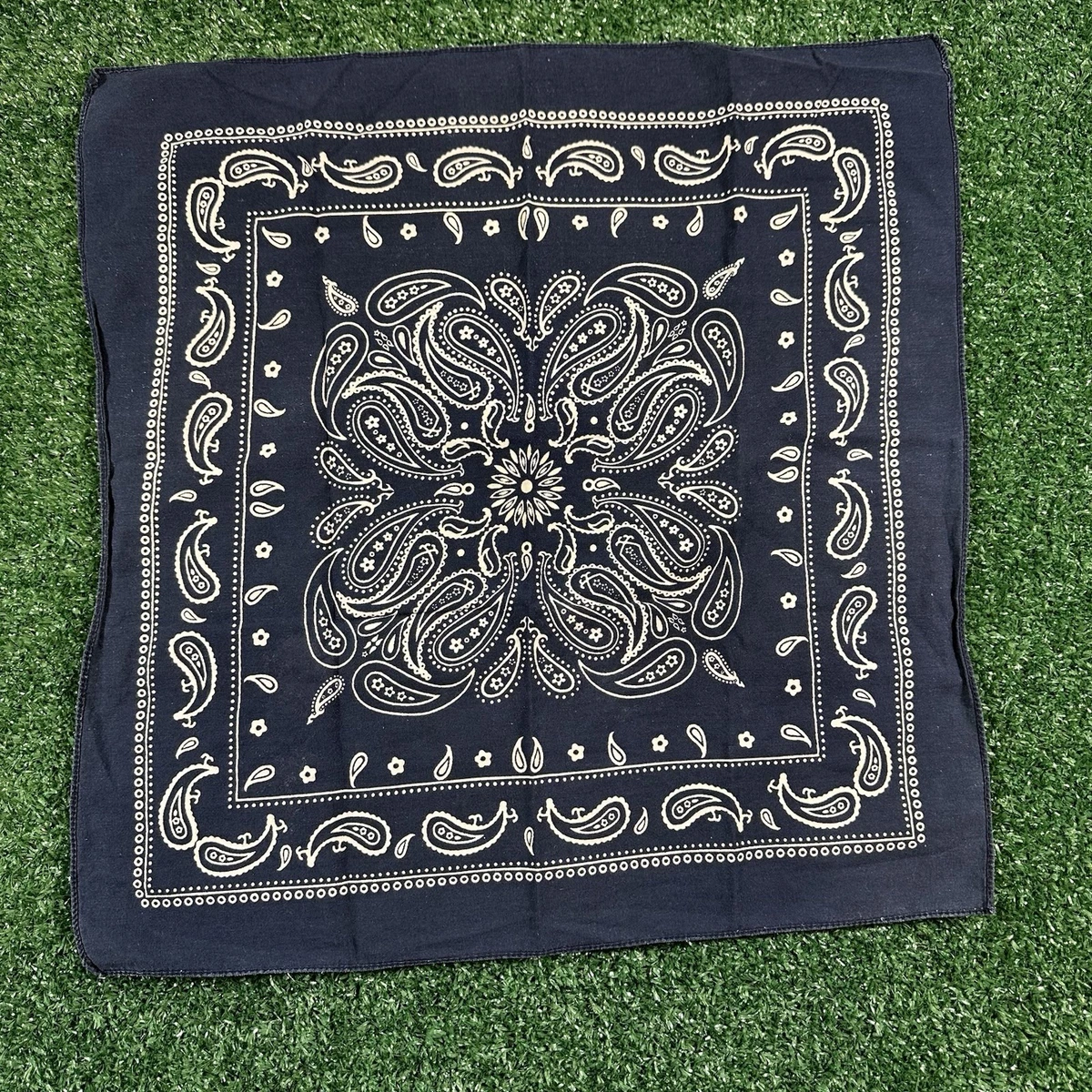 Western/Bandana Blue Original Vintage Plain & Solid Handkerchiefs