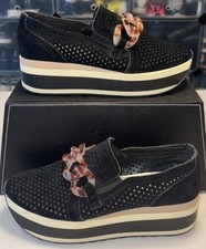 Dolce Vita Jhenee Perf Platform Sneakers Pecan Suede Chain Women  s 8 TV-B9 