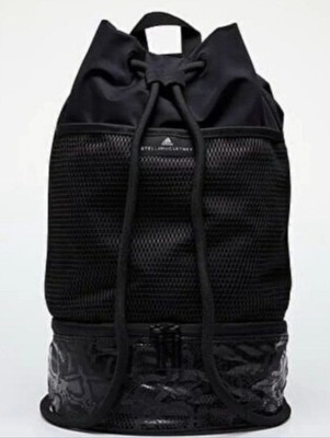 Stella McCartney Adidas Black Boxing Gymsack Drawstring Mesh Bag Nwt
