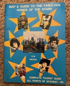 1977/‘78 Map & Guide To The Fabulous Homes Of The Stars Complete Tourist Guide