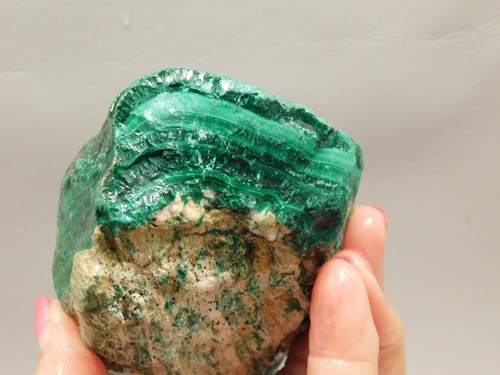 Malachite Rough Rock Banded Lapidary Stone DR Congo, Africa #O14 - Picture 5 of 11
