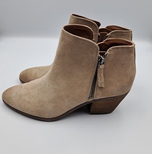 Frye & Co. Stivaletti donna scamosciati doppia zip punta mandorla tacco impilato 8,5M - Foto 5 di 9