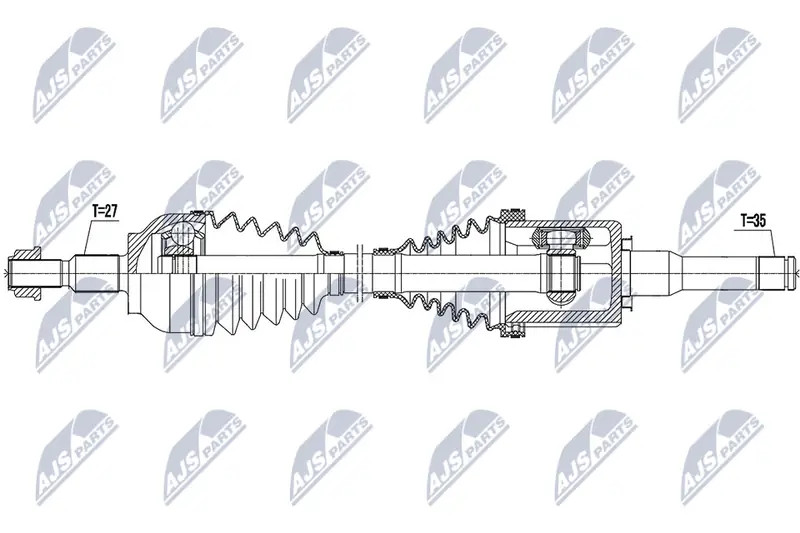 Driveshaft Front Axle Left Automatic Transmission NPW-FR-133 NTY for FORD