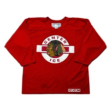 Vintage Chicago Blackhawks Center Ice CCM Jersey Sz L NHL Hockey