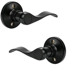 Probrico Pack of Two Dummy Door Lever for Left Hand and Right Hand, Black