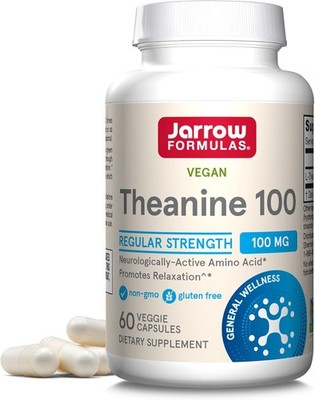 Jarrow Formulas Veganes Theanin 100 100mg - 60 Veggie Kapseln normale Stärke