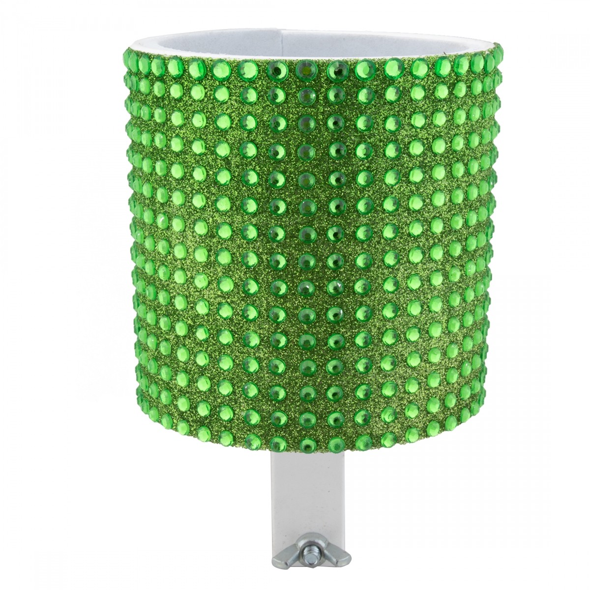 Green Cruiser Candy Handlebar Cup Holder with Rhinestone Sty