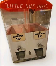 ANTIQUE Little Nut Hut Vending Machine Model C Pre Owned Heat Not Working
