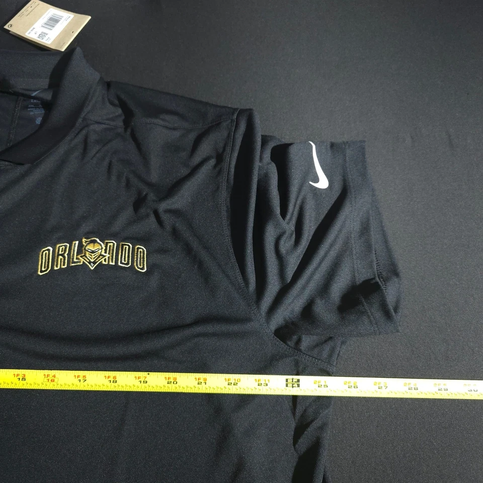 Nike Dri-FIT Polo Shirt Mens XXL Black Orlando Golf UCF Knights Logo Performance - Image 4 of 4