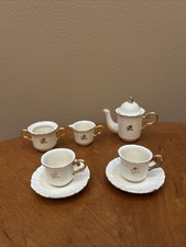 VTG LENOX TEA PARTY 8 PC MINI PORCELAIN GOLD Rose TEA SET Emily's Tea Set