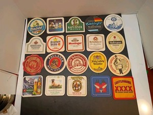 Vintage German Beer Paper Cardboard Coasters Lot of 20 Assorted Pub Bar Rare