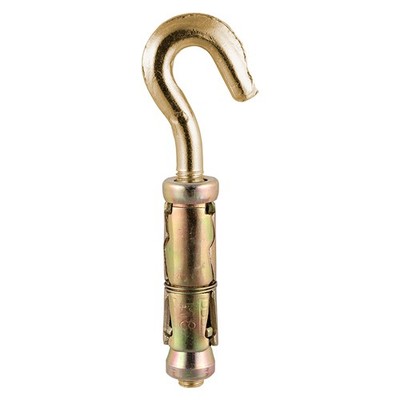 Timco M8 geschmiedete Haken mit Schildankern - gelb - Beutel mit 14