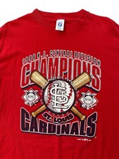 Vintage Logo 7 Men  s St Louis Cardinals T Shirt XL 1996 NL Central Div Champs