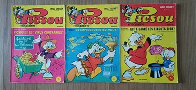 LOT 3 PICSOU MAGAZINE - N° 6-7-8 / ANNEE 1972 - Photo 1/4