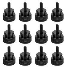 12Pcs Computer Case Thumb Screw M3x8mm Knurled Screws Black