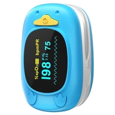 Children Fingertip Pulse Oximeter Blood Oxygen Saturation Monitor for Child K...