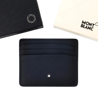 Montblanc Leather Goods Meisterstück Sfumato Card Holder 6cc Navy ID: 123728 NEU