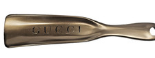 Gucci Embossed Plastic Shoehorn   Bronze Finish 7  Travel Size