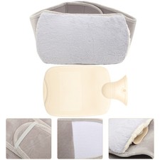 Durable PVC Hot Water Bottle with Plush Sleeve Portable Hand Warmer for Home