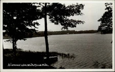 RPPC White Cloud Michigan Diamond Lake Devolite Peerless 1950s photo postcard