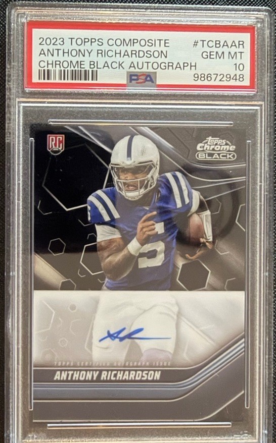 Anthony Richardson Topps Composite Cosmic Chrome Autographs #AR Black Eclipse