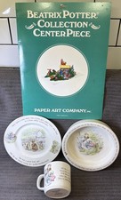 Wedgwood Beatrix Potter Mrs. Tiggy-Winkle Bowl/Plate/Cup Center Piece Pop Up