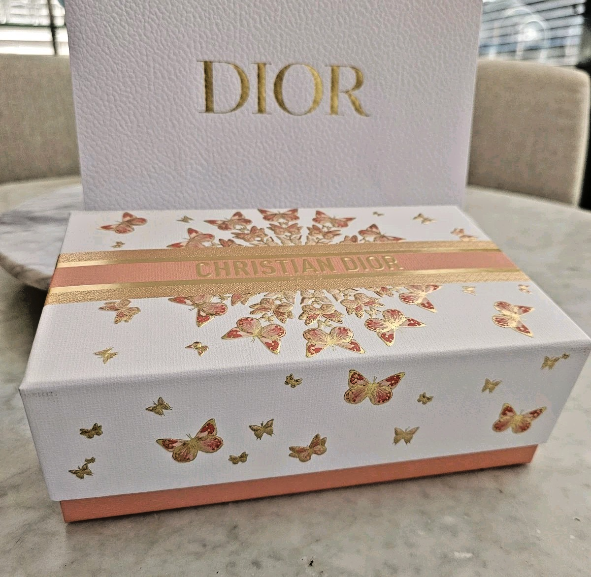 DIOR Couture Small Gift Box + Dior Tissue + Note Card Butterflies