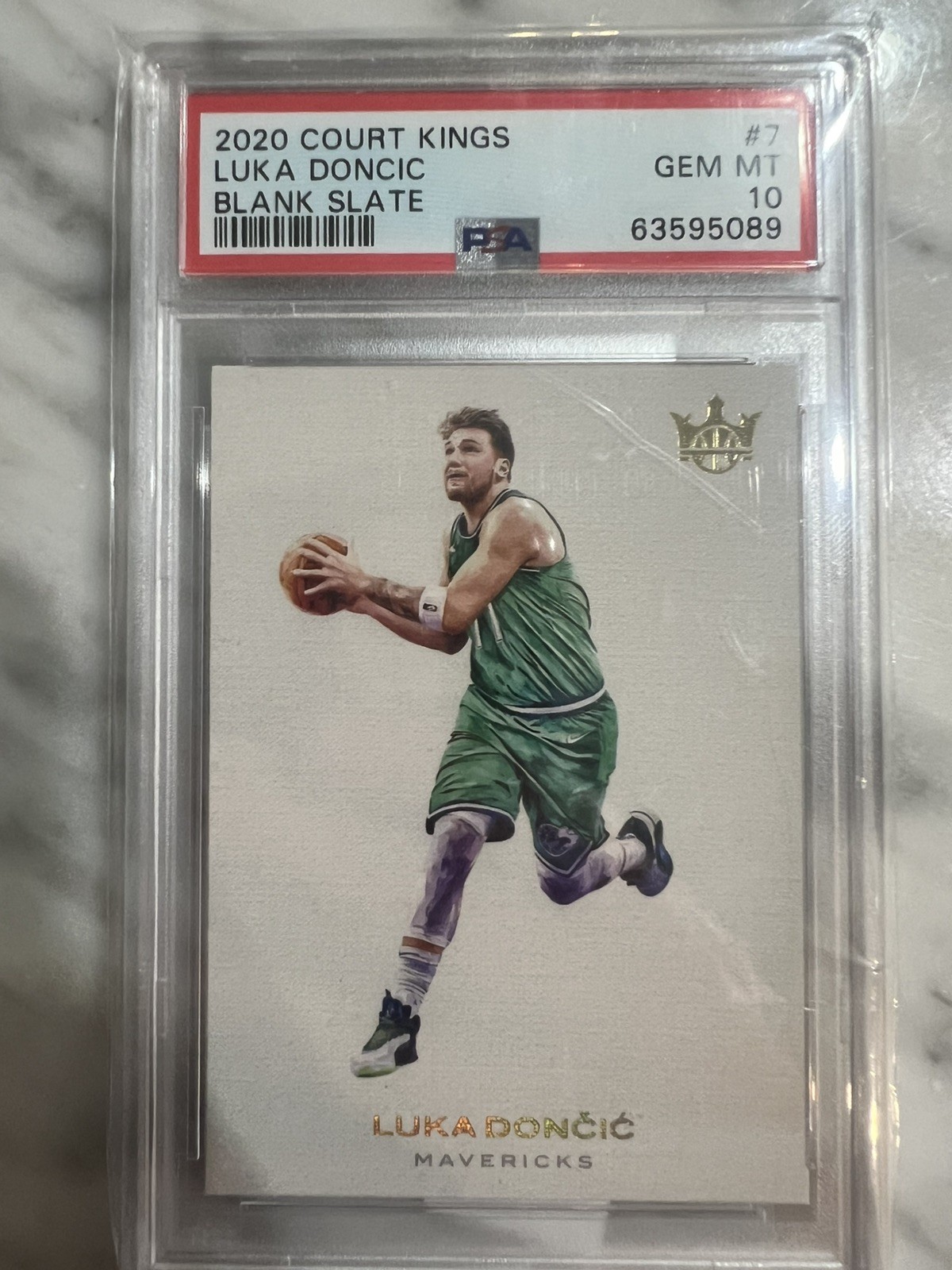 2020 Panini Court Kings Luka Doncic #7 Blank Slate SSP PSA 10 Gem Mint