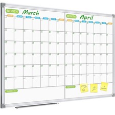 JILoffice Magnetic Dry Erase Calendar Whiteboard, 2 Month White Board Planner...
