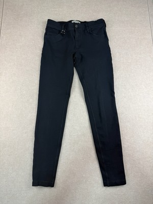Burberry Brit Pants Womens Size M Black Westbourne Skinny Ankle Medium Low Rise