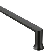 MOEN Genta LX 24 in. Wall Mounted Towel Bar in Matte Black BH3824BL