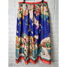 Women's size 14 ANTONIO MELANI skirt Ocean Print Evie NWT Maxi MSRP 169