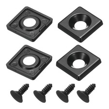 4Pcs 2020 EU Standard T-Slot 7mm Dia. Aluminum Extrusion End Cap 20x20mm Black