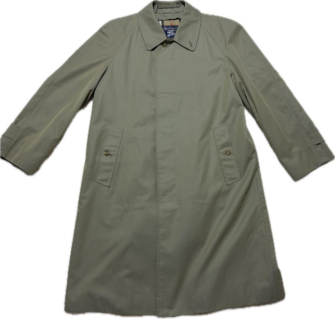 Burberry London Balmacaan Coat Nova Check Pattern Khaki Size L For Men thumbnail 21