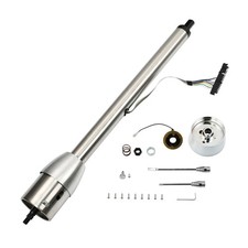 32 Tilt Manual Steering Column W Adapter No Key Natural Stainless Steel For Gm